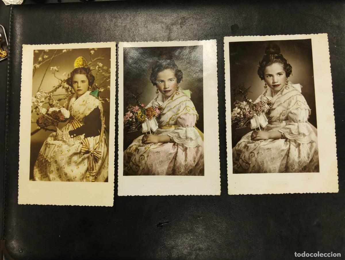 Fotograf&iacute;a antigua: 3 ANTIGUAS FOTOS DE NI&Ntilde;A VALENCIANA FALLERA