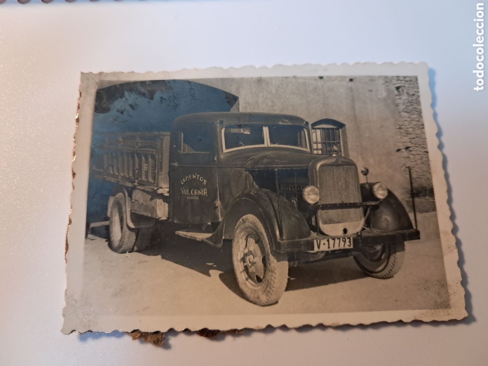 Fotograf&iacute;a antigua: ANTIGUA FOTO FOTOGRAFIA LA ESPA&Ntilde;A DE LA POSGUERRA CAMION CEMENTOS VULCANIA ALBAIDA - VALENCIA(26-12)