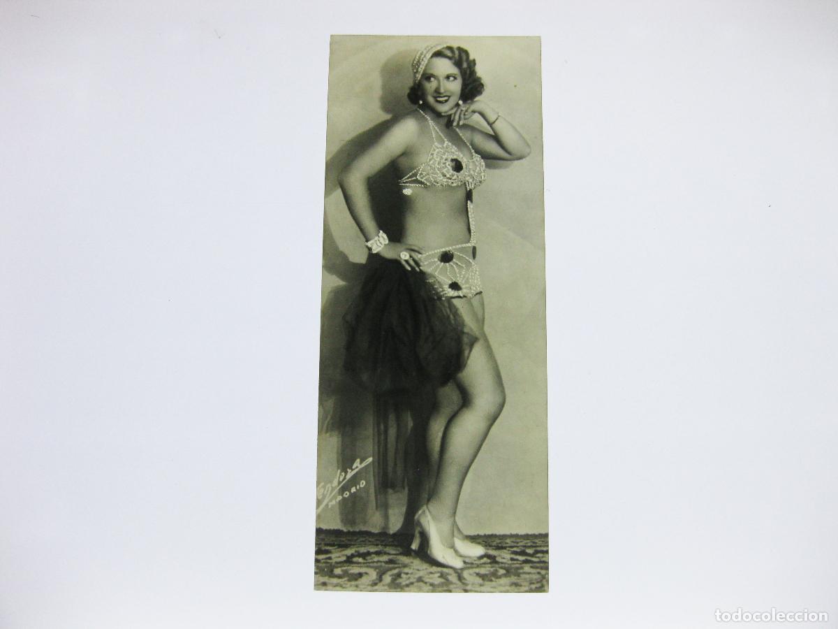 Fotograf&iacute;a antigua: FOTOGRAF&Iacute;A DE CUPLETISTA ESPA&Ntilde;OLA. POSITIVO ORIGINAL. TRANSPARENCIA DE CELULOIDE.