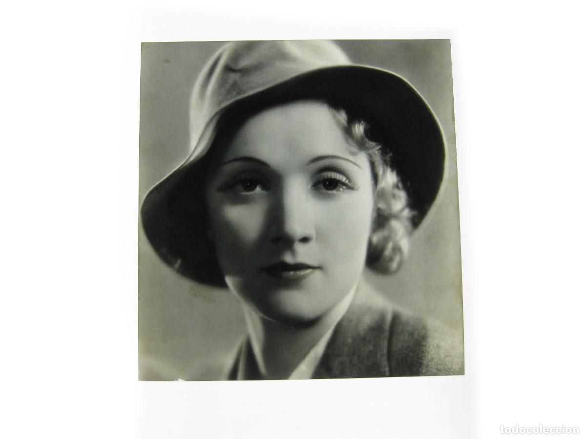 Fotograf&iacute;a antigua: FOTOGRAF&Iacute;A DE LA ACTRIZ MARLENE DIETRICH. POSITIVO ORIGINAL. TRANSPARENCIA DE CELULOIDE.