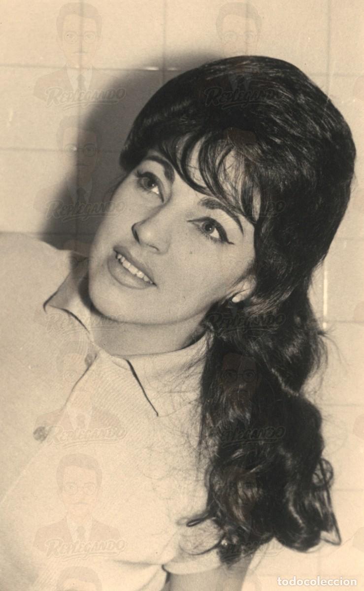 Fotograf&iacute;a antigua: RETRATO MUJER JOVEN GUAPA SEXY - PEINADO CARDADO MIRADA SEDUCTORA - FOTO ANTIGUA ART&Iacute;STICA A&Ntilde;OS 60