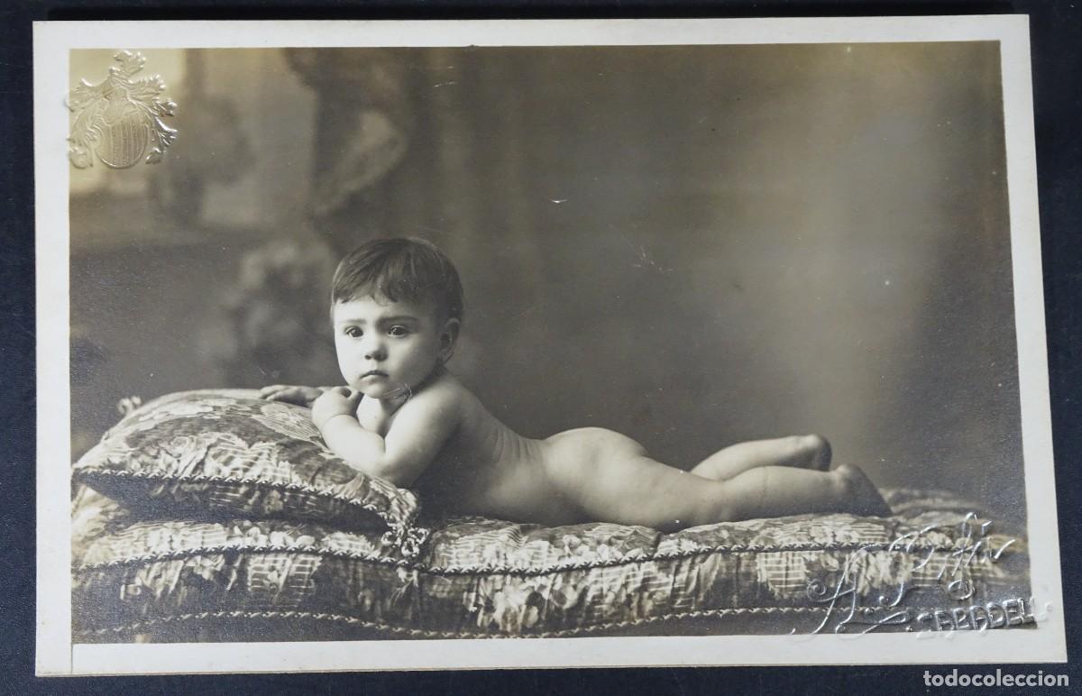 Alte Fotografie: ANTIGUA FOTOGRAF&Iacute;A DE ESTUDIO, NI&Ntilde;O PEQUE&Ntilde;O , BEB&Eacute;, FOTO RIF&Aacute; SABADELL, VER FOTOS