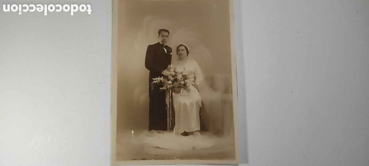 Fotografia antiga: ANTIGUA FOTOGRAF&Iacute;A NUPCIAL DE LOS A&Ntilde;OS 30, DE EST&Eacute;TICA ART DECO