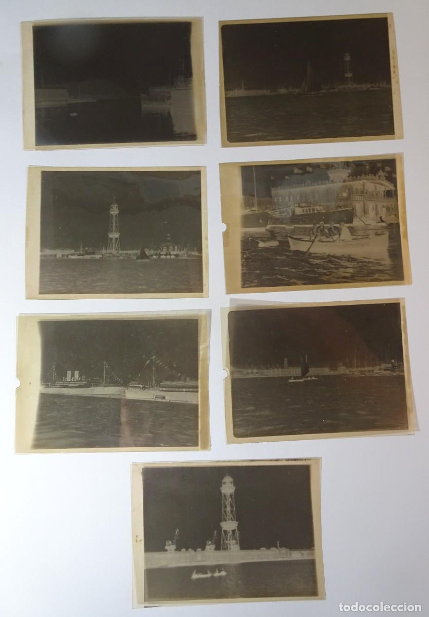 Antique Photography: LOTE DE 7 ANTIGUOS NEGATIVOS ,PUERTO DE BARCELONA, VER FOTOS