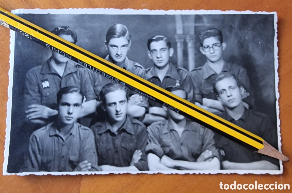 Fotograf&iacute;a antigua: Foto Falangistas Medina del Campo Valladolid Gombau original ved fotos R10243