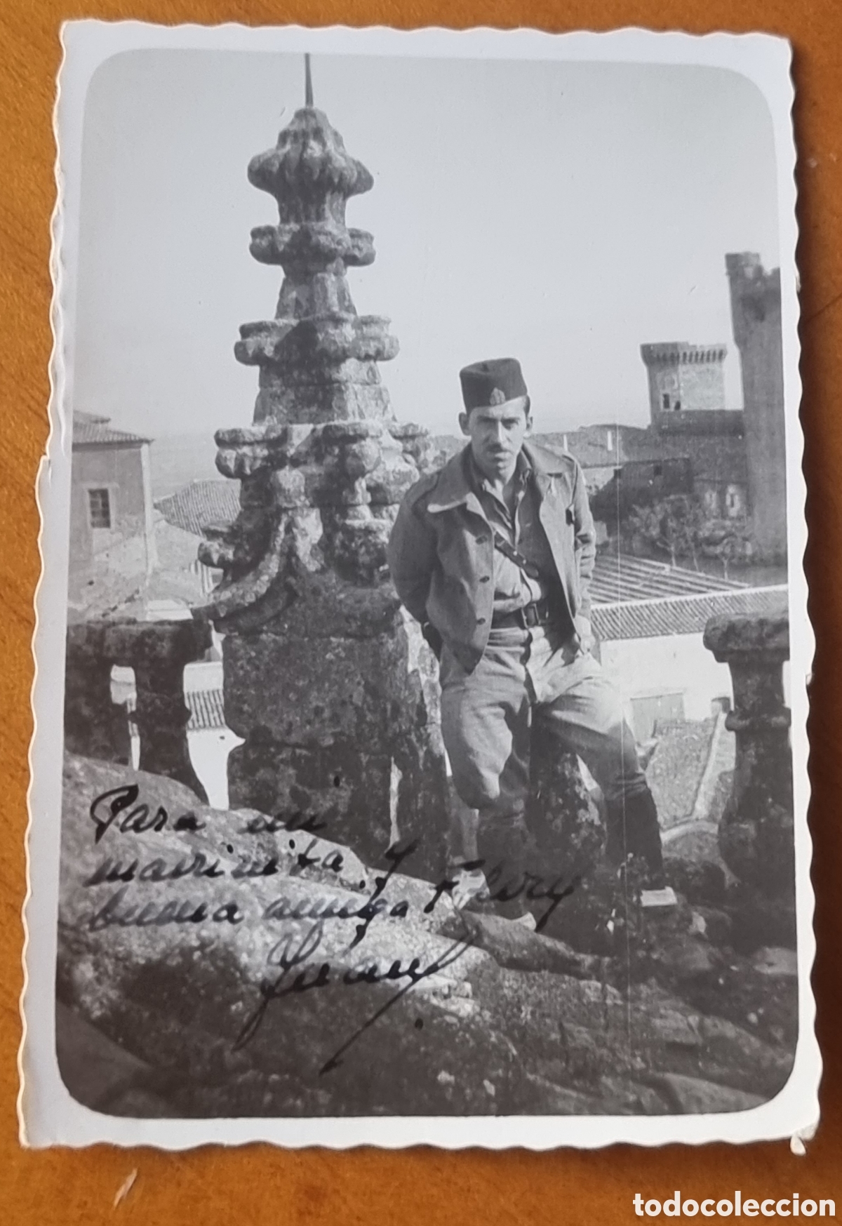 Fotograf&iacute;a antigua: Foto Guerra Civil Castillo de Oropesa Toledo Fuerzas Marroqu&iacute;es original R10250