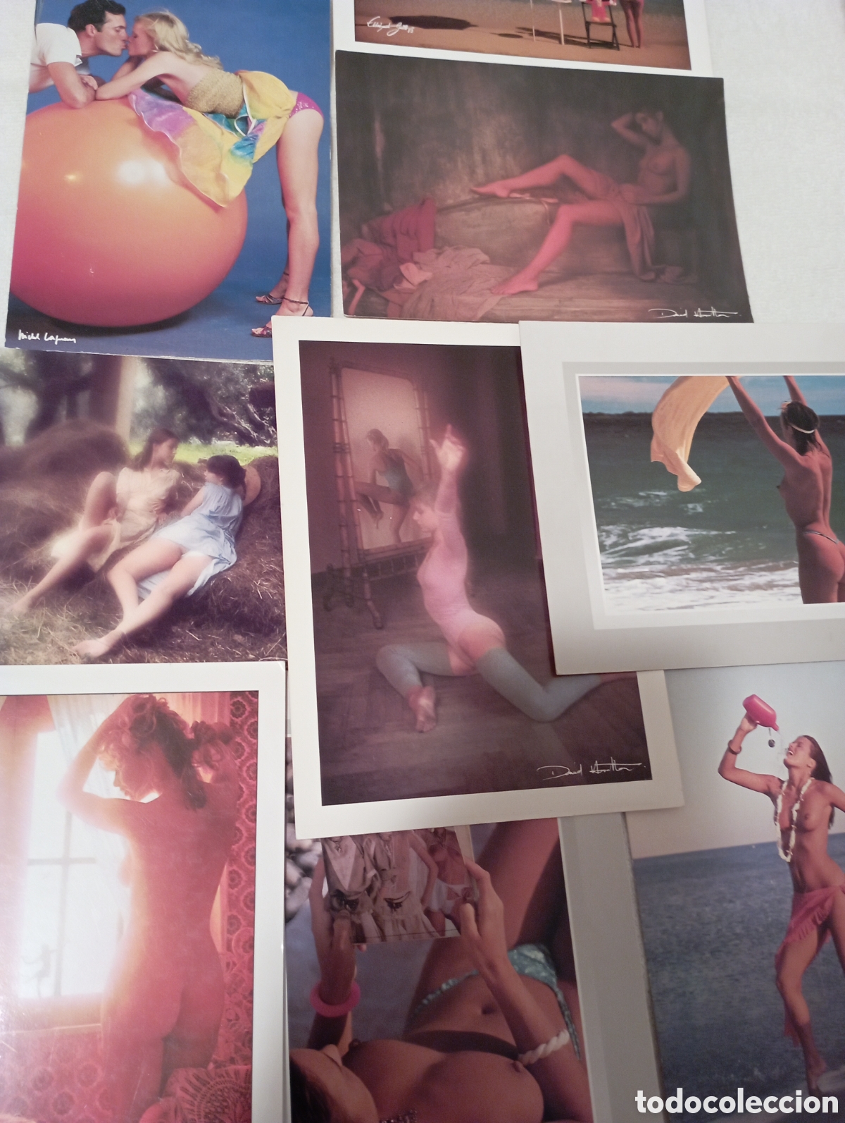 Antique Photography: Postales de 9 fotograf&iacute;as de modelos: Hamilton, Sierpinsky, Nikolson, Languen A&ntilde;os 80. Nunca usadas.