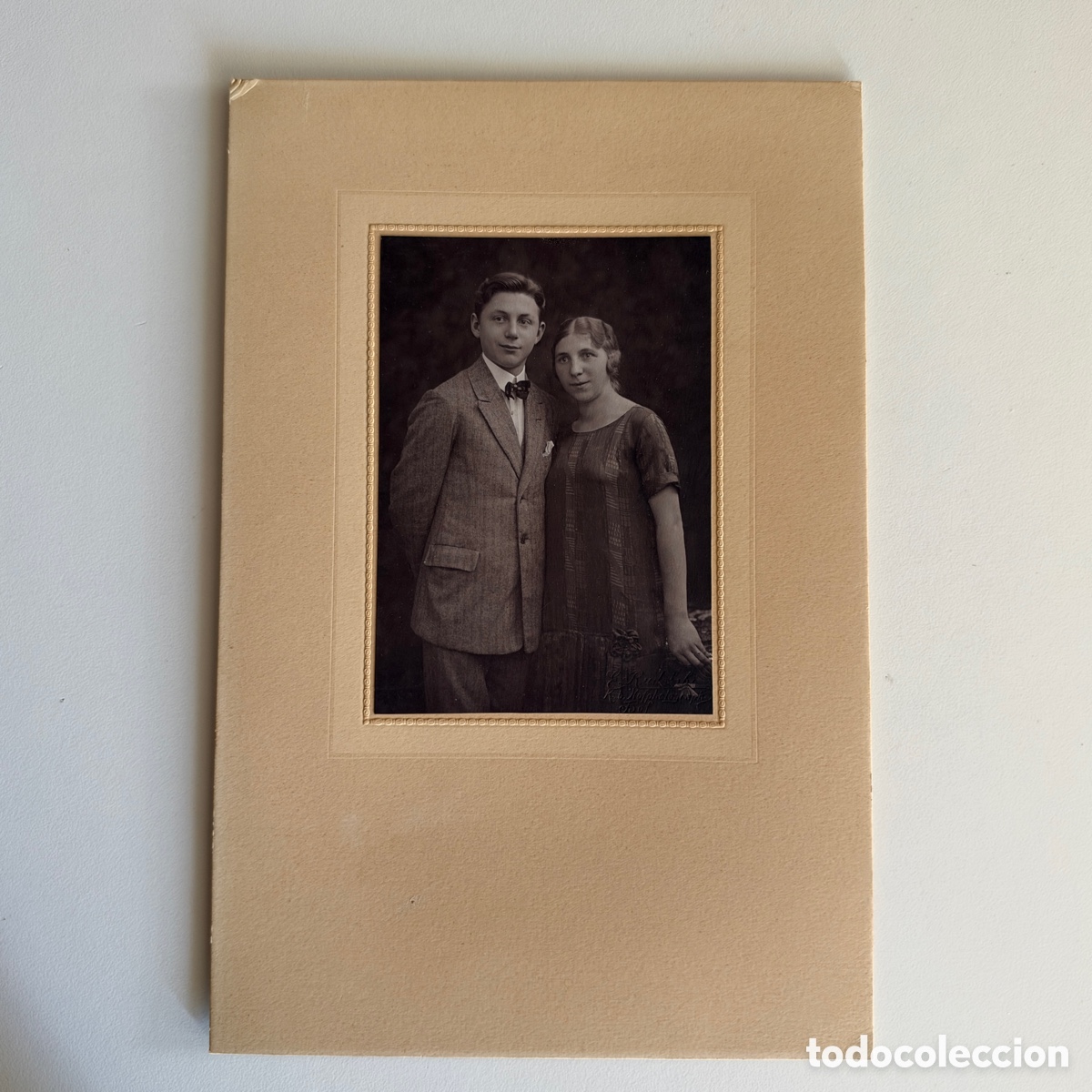 Fotografia antica: Antigua foto de pareja