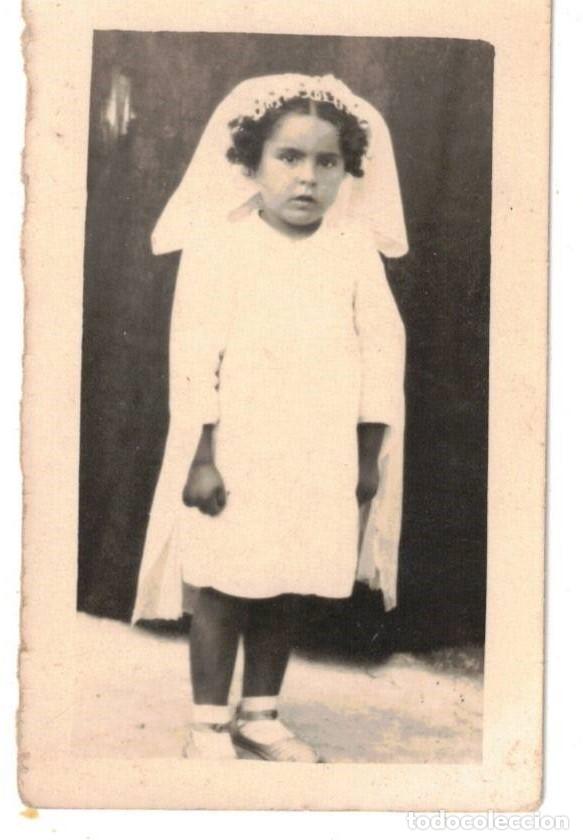 Fotograf&iacute;a antigua: :::: C391 - FOTOGRAFIA PEQUE&Ntilde;O FORMATO - NI&Ntilde;ITA DE PRIMERA COMUNION ***