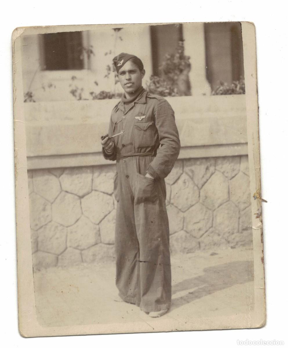 Fotografia antiga: Fotograf&iacute;a antigua &ndash; Aviador espa&ntilde;ol con uniforme militar