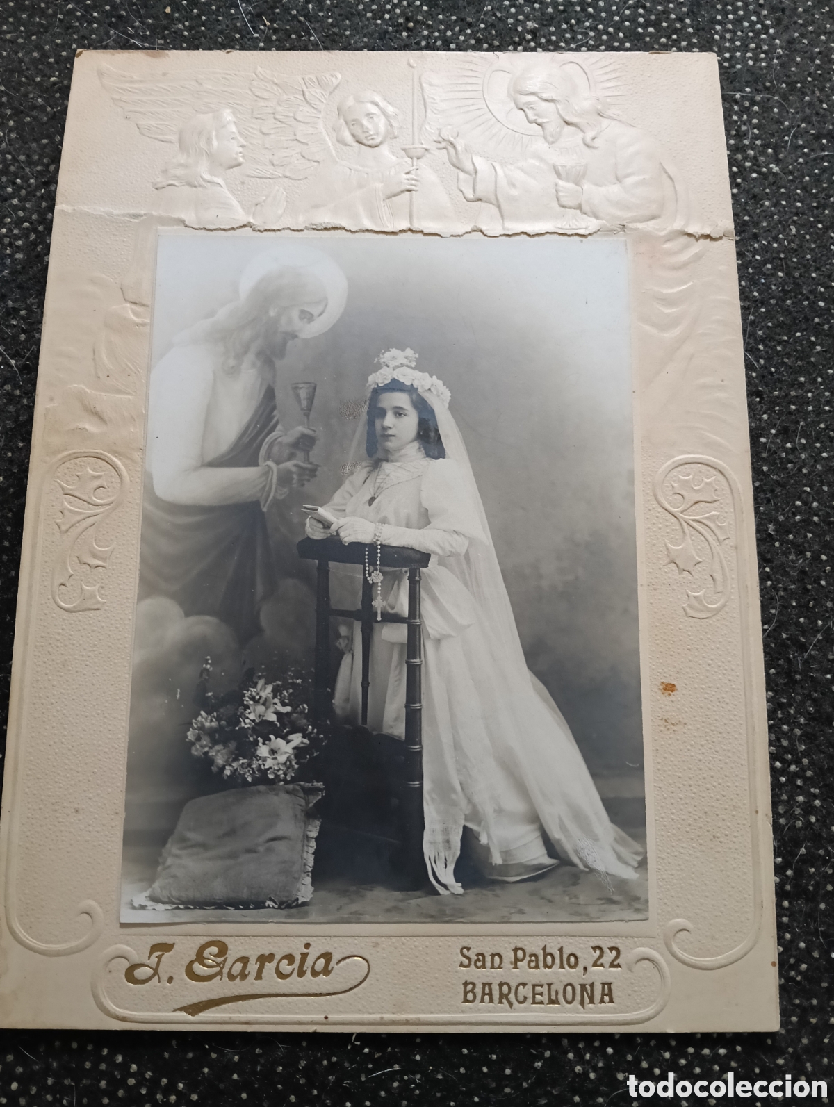 Fotografia antiga: Fotograf&iacute;a de la primera comuni&oacute;n de Enriqueta en 1929