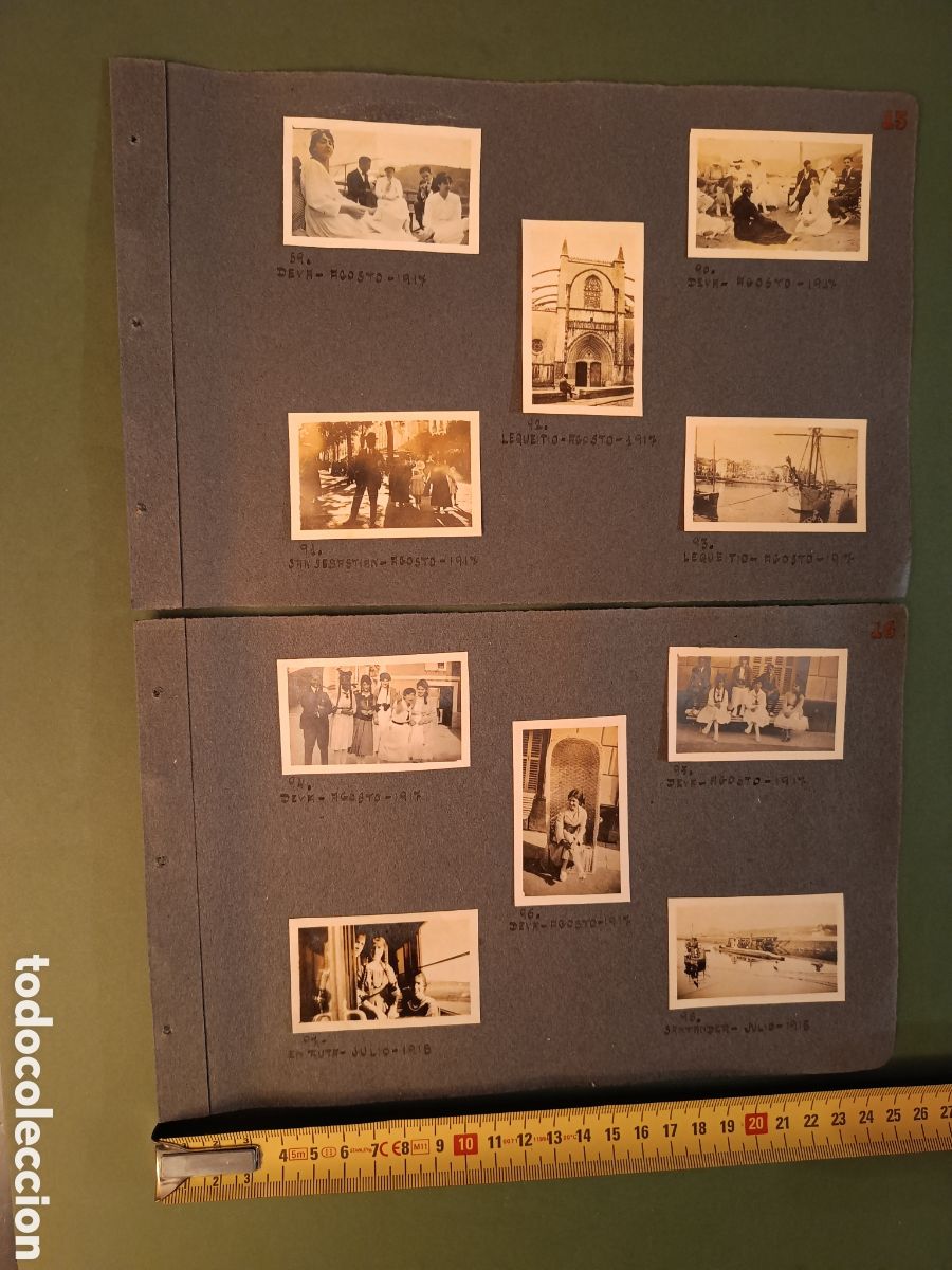 Fotograf&iacute;a antigua: 10 FOTOGRAF&Iacute;AS - 1917 - DEVA - LEQUEITO - SAN SEBASTIAN - PAIS VASCO - SANTANDER