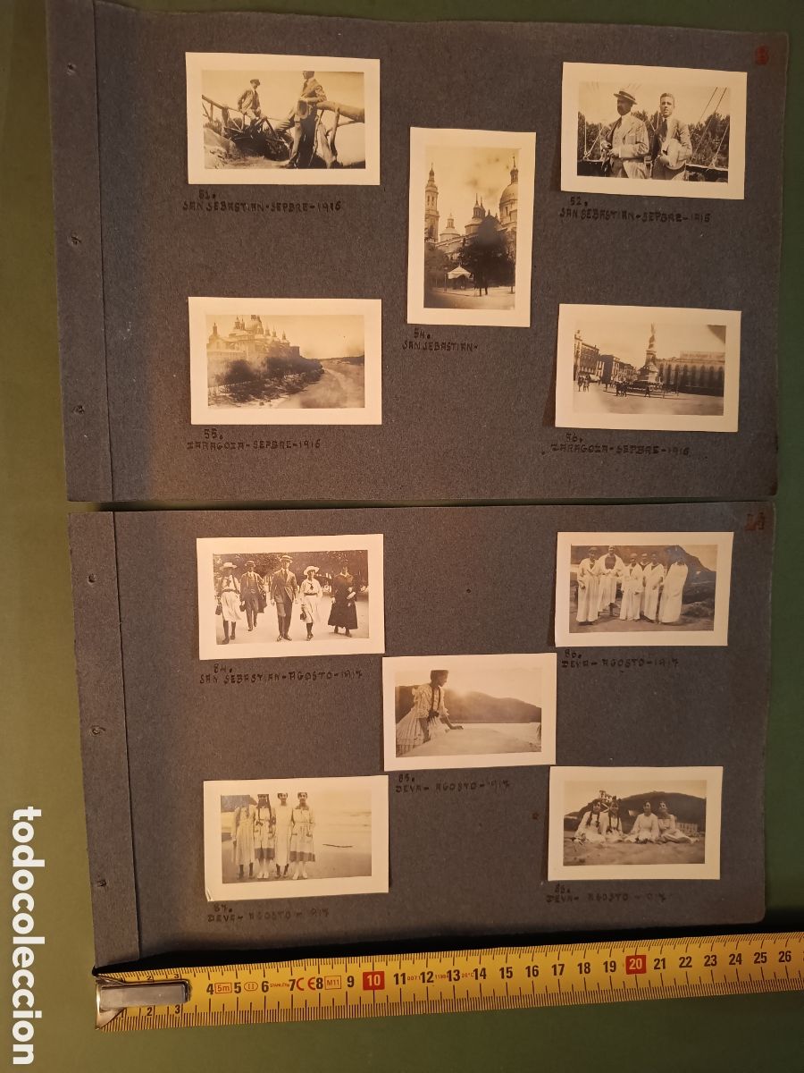 Fotograf&iacute;a antigua: 10 FOTOGRAF&Iacute;AS - 1916 - 1917 - DEVA - SAN SEBASTIAN - PAIS VASCO - ZARAGOZA