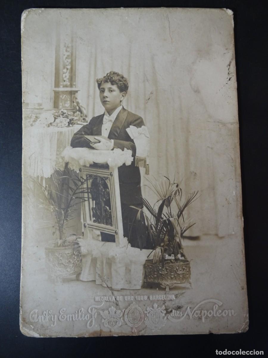 Fotografia antiga: ANTIGUA FOTOGRAF&Iacute;A DE ESTUDIO, NI&Ntilde;O PRIMERA COMUNI&Oacute;N, NAPOLE&Oacute;N BARCELONA, VER FOTOS