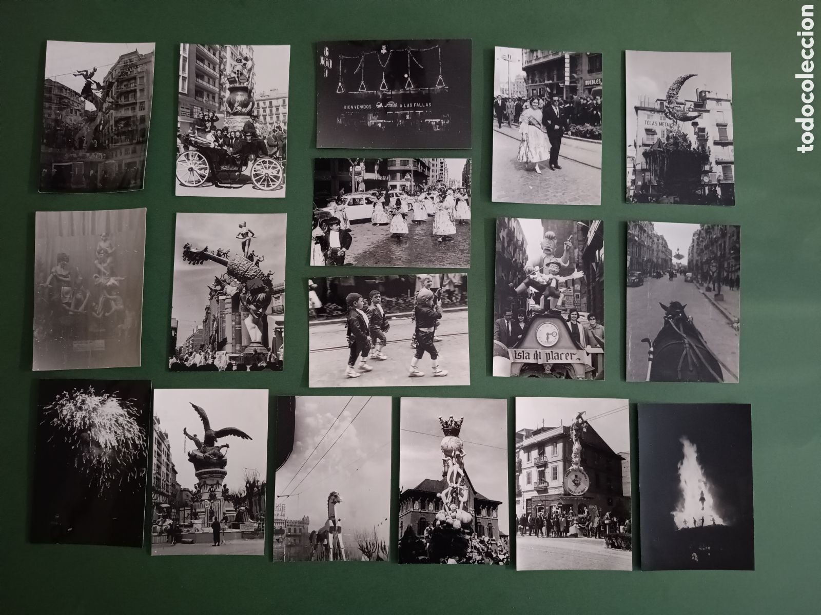 Fotografia antiga: 17 FOTOGRAF&Iacute;AS DE LAS FALLAS DE VALENCIA - A&Ntilde;OS 60 - 10,5x7,5cm aprox.