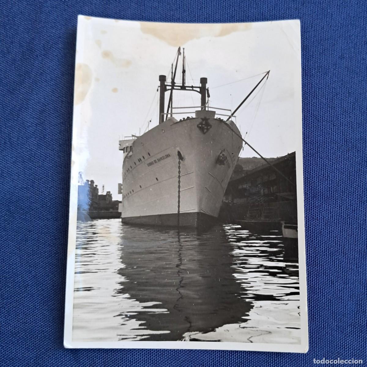 Fotografia antiga: Antigua fotograf&iacute;a. Ciudad de Barcelona Transmediterr&aacute;nea, buque tipo K Empresa Nacional Elcano 1955