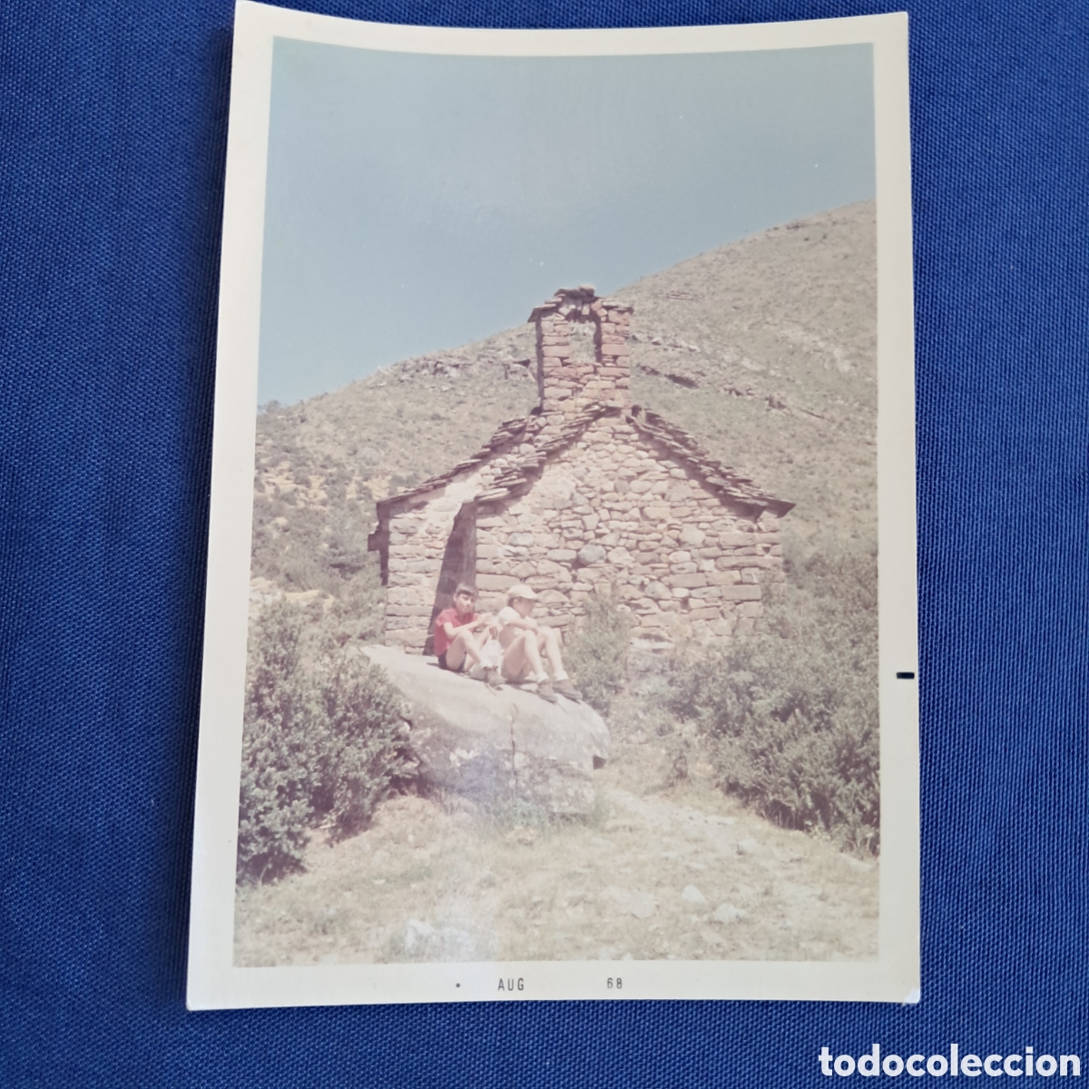 Fotografia antica: Antigua fotograf&iacute;a de la Ermita de Santa Ana en Punta Diazas, Torla-Ordesa a&ntilde;o 1958