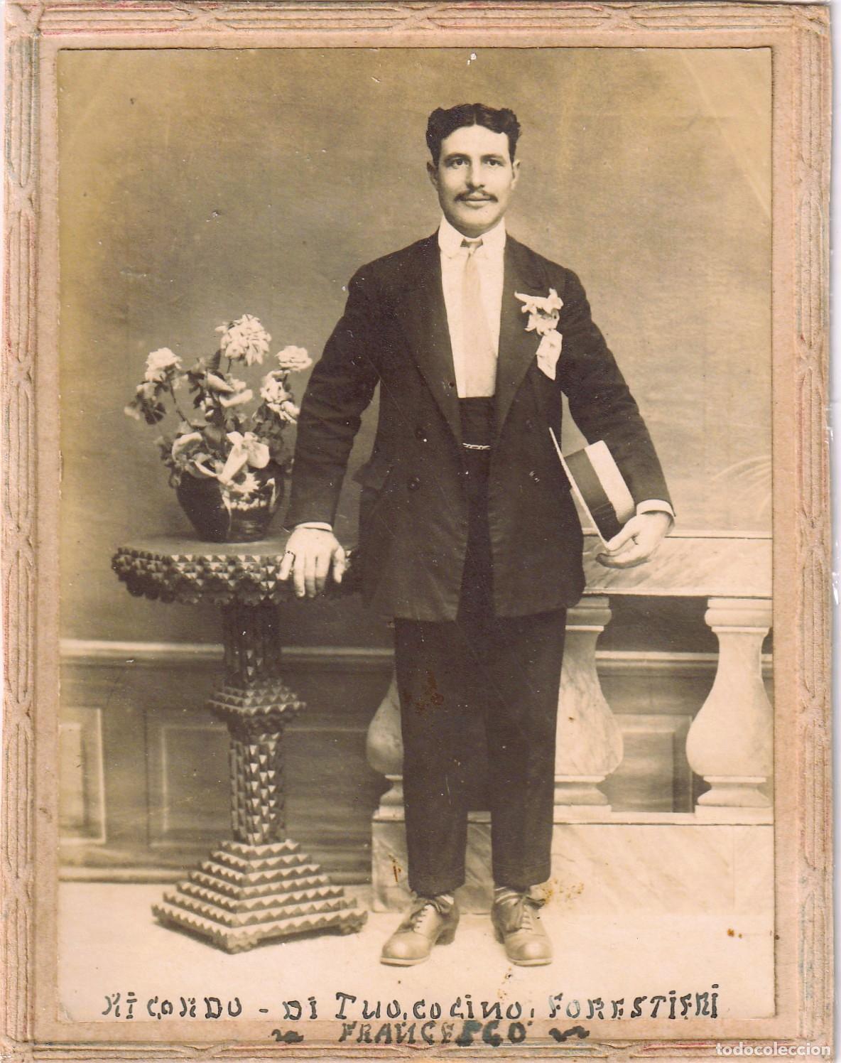 Fotograf&iacute;a antigua: Retrato del italiano Francesco Forestieri en Rio de Janeiro, Photographia Matos, 1904/12 - CLC