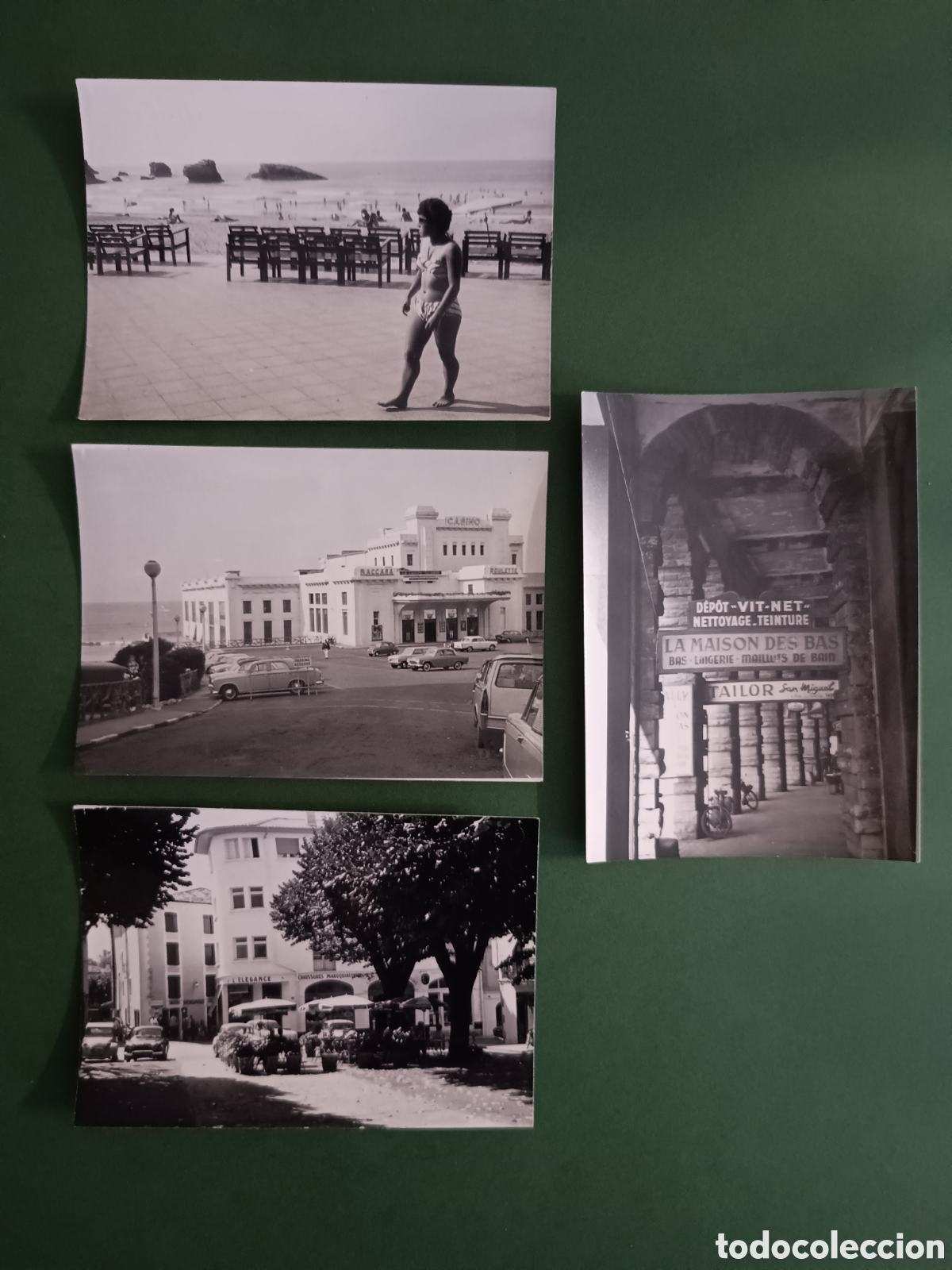 Photographie ancienne: 4 FOTOGRAF&Iacute;AS DE BIARRITZ Y HENDAYA - A&Ntilde;OS 60 - 10,5x7,5cm aprox.