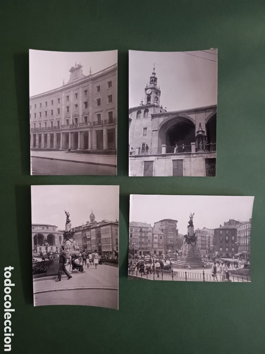 Fotograf&iacute;a antigua: 4 FOTOGRAF&Iacute;AS DE VITORIA - A&Ntilde;OS 60 - 10,5x7,5cm aprox.
