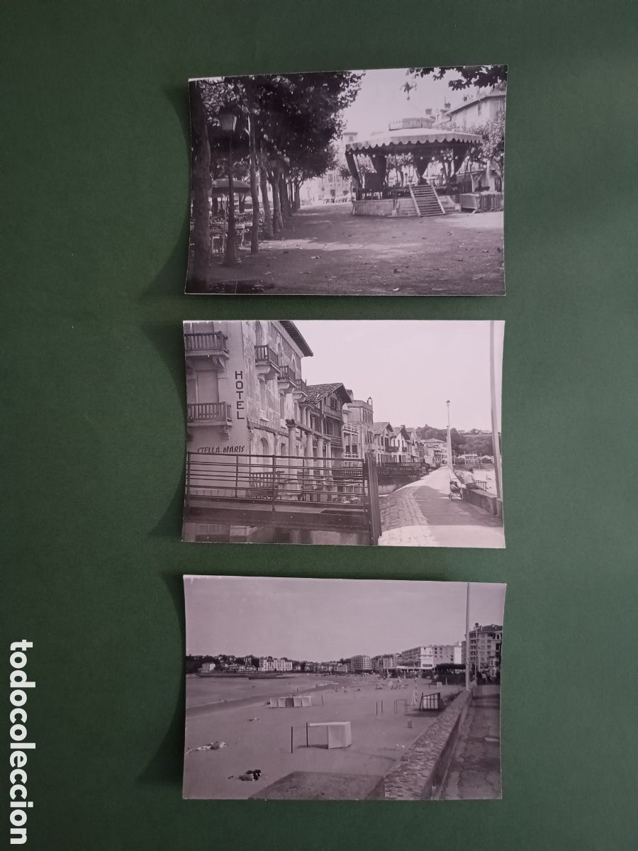 Photographie ancienne: 3 FOTOGRAF&Iacute;AS DE SAN JUAN DE LUZ- A&Ntilde;OS 60 - 10,5x7,5cm aprox.