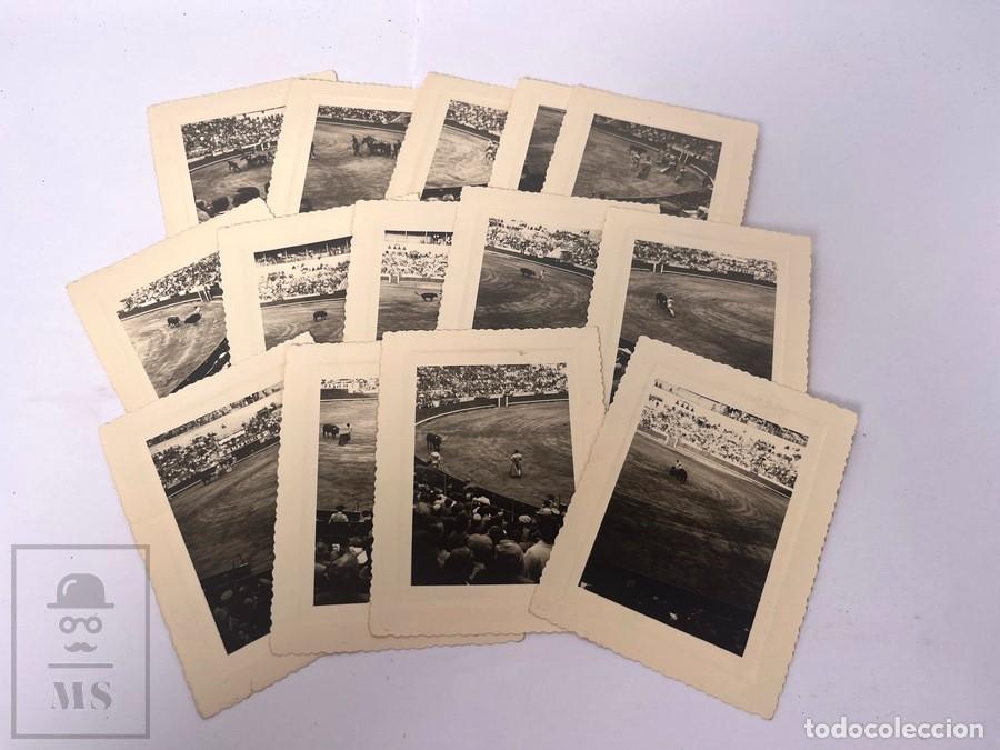 Fotografia antiga: Conjunto de 14 Fotograf&iacute;as - Corrida de Toros - A&ntilde;os 50