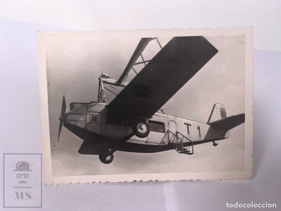Fotograf&iacute;a antigua: Antigua Fotograf&iacute;a - Avi&oacute;n Tibidabo - A&ntilde;os 50 Barcelona