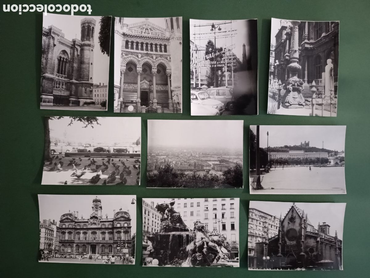 Alte Fotografie: 10 FOTOGRAF&Iacute;AS DE LYON - A&Ntilde;OS 60 - 10,5x7,5cm aprox.