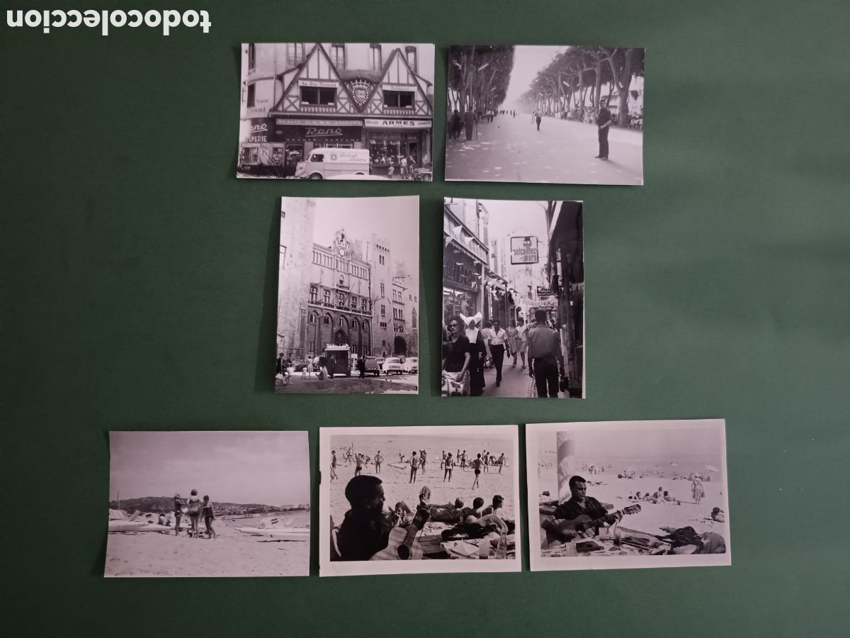 Alte Fotografie: 7 FOTOGRAF&Iacute;AS DE COSTA AZUL FRANCESA - A&Ntilde;OS 60 - 10,5x7,5cm aprox.
