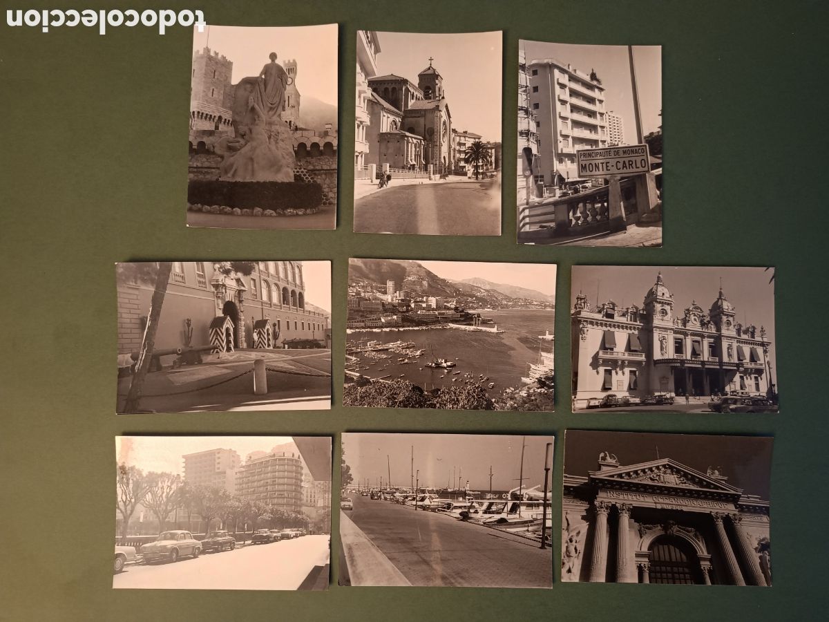 Photographie ancienne: 9 FOTOGRAF&Iacute;AS DE M&Oacute;NACO - A&Ntilde;OS 60 - 10,5x7,5cm aprox.