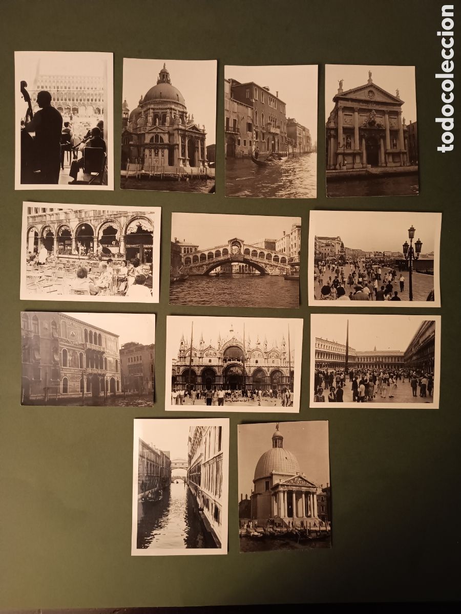 Fotografia antiga: 12 FOTOGRAF&Iacute;AS DE VENECIA - A&Ntilde;OS 60 - 10,5x7,5cm aprox.