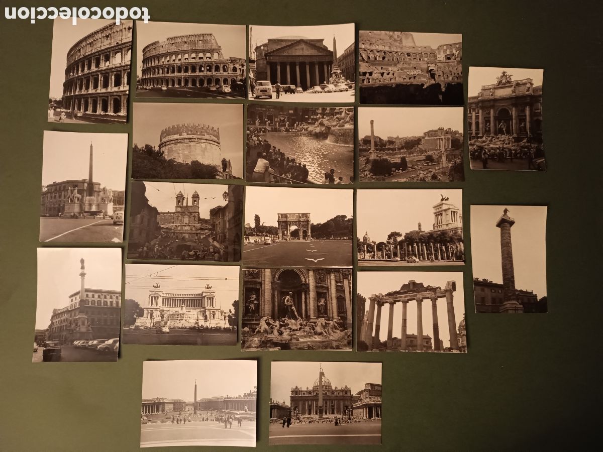 Fotografia antiga: 19 FOTOGRAF&Iacute;AS DE ROMA - A&Ntilde;OS 60 - 10,5x7,5cm aprox.