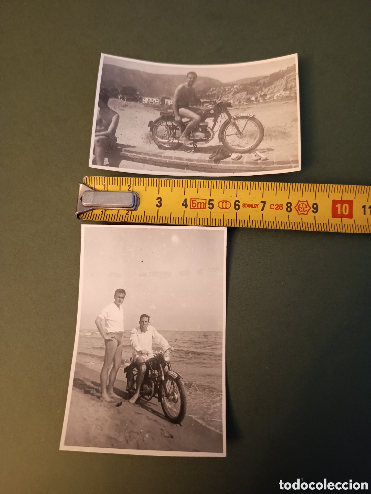 Alte Fotografie: 2 FOTOGRAF&Iacute;AS CASTELLDEFELS 1960 CON MOTI COFERSA 125CC