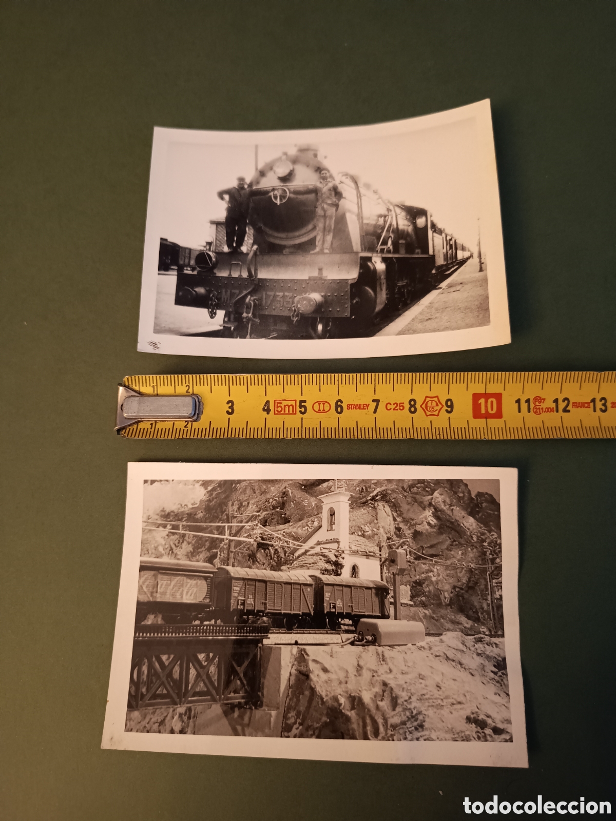 Alte Fotografie: 2 FOTOGRAF&Iacute;AS DE TRENES - LOCOMOTORA DE VAPOR
