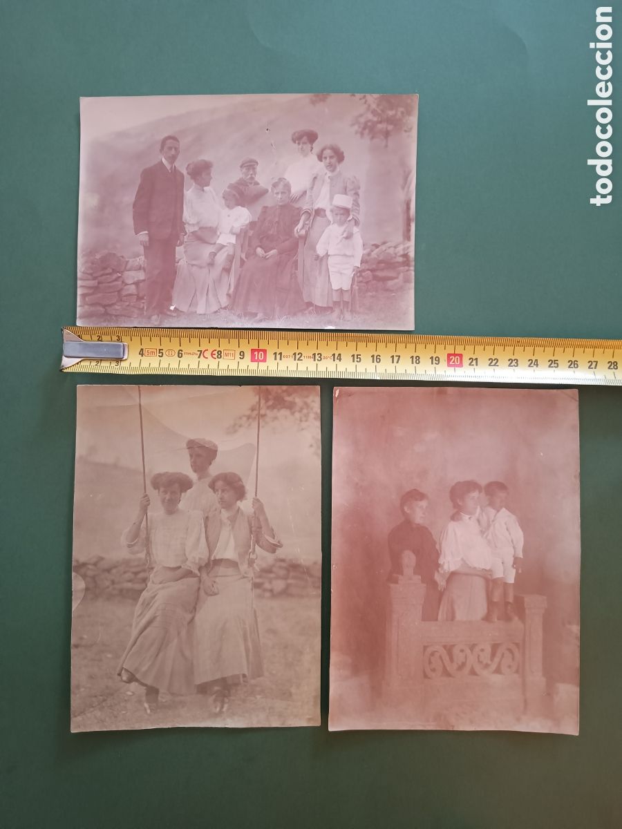Alte Fotografie: 3 FOTOGRAF&Iacute;AS - FINALES S.XIX - FOTOS FAMILIA DE TORRES