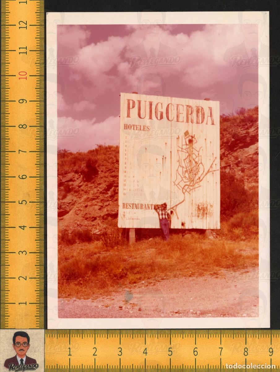 Fotografia antica: PUIGCERD&Agrave; CERDANYA - ANTIGUO CARTEL TUR&Iacute;STICO HOTELES RESTAURANTES PLANO CIUDAD - FOTO A&Ntilde;OS 70