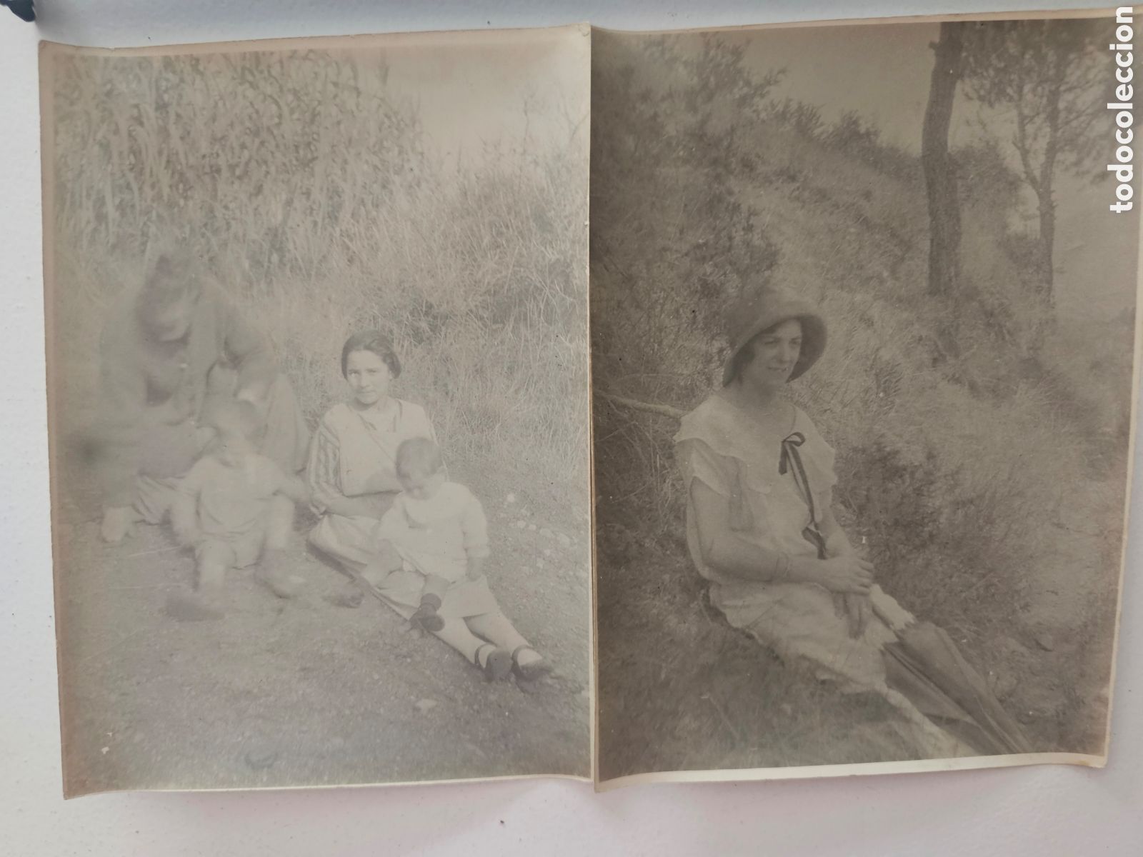Fotograf&iacute;a antigua: ​Lote de 2 Fotograf&iacute;as Antiguas A&ntilde;os 1920 &ndash; Retratos Familiares de &Eacute;poca / Vintage
