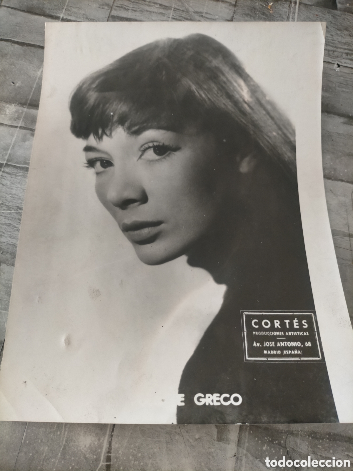 Fotograf&iacute;a antigua: Juliette Gr&eacute;co cantante Francia