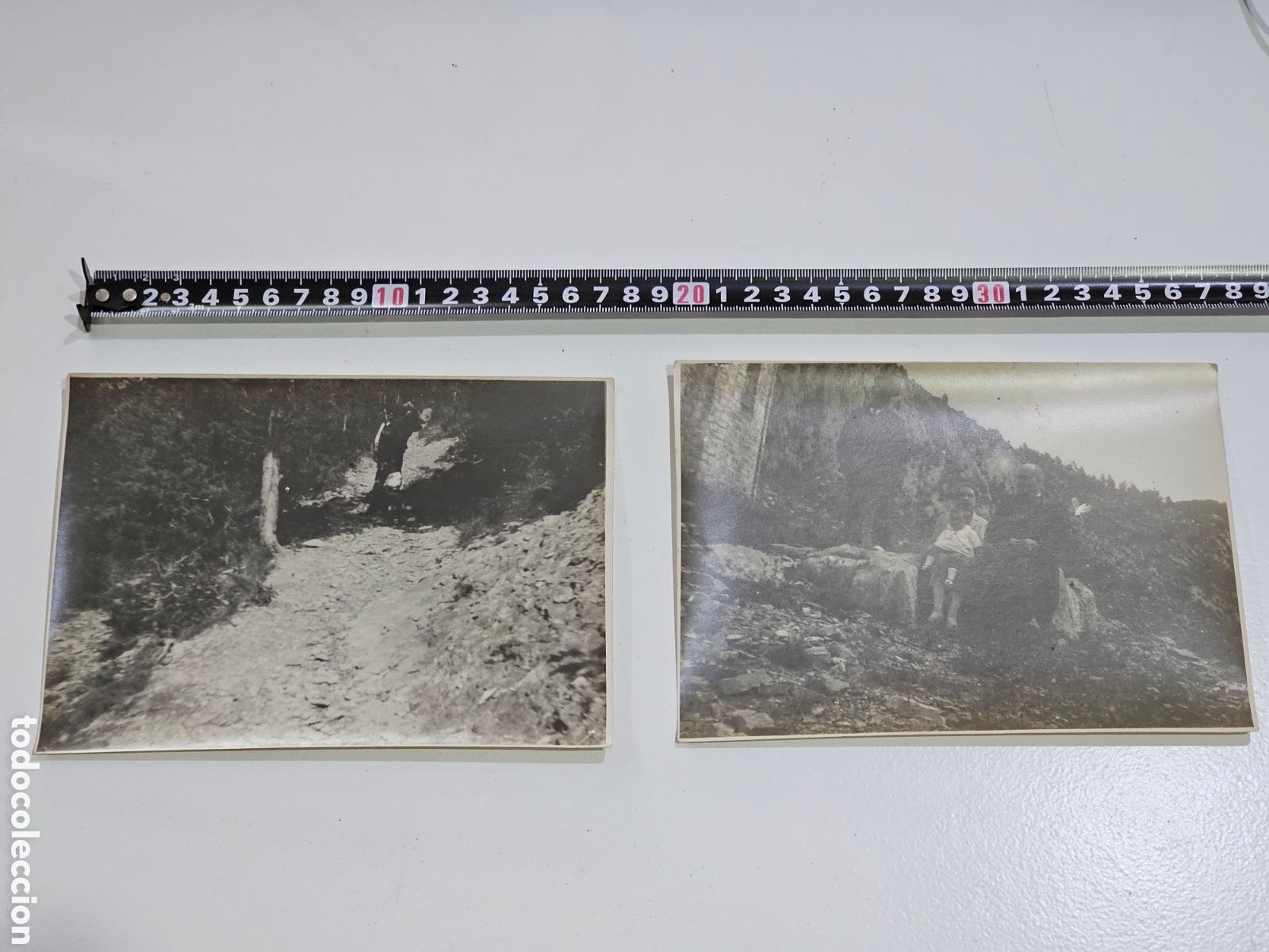 Fotograf&iacute;a antigua: Lote de 2 Fotograf&iacute;as Antiguas Originales - Paisaje de Monta&ntilde;a / Rural 1920s