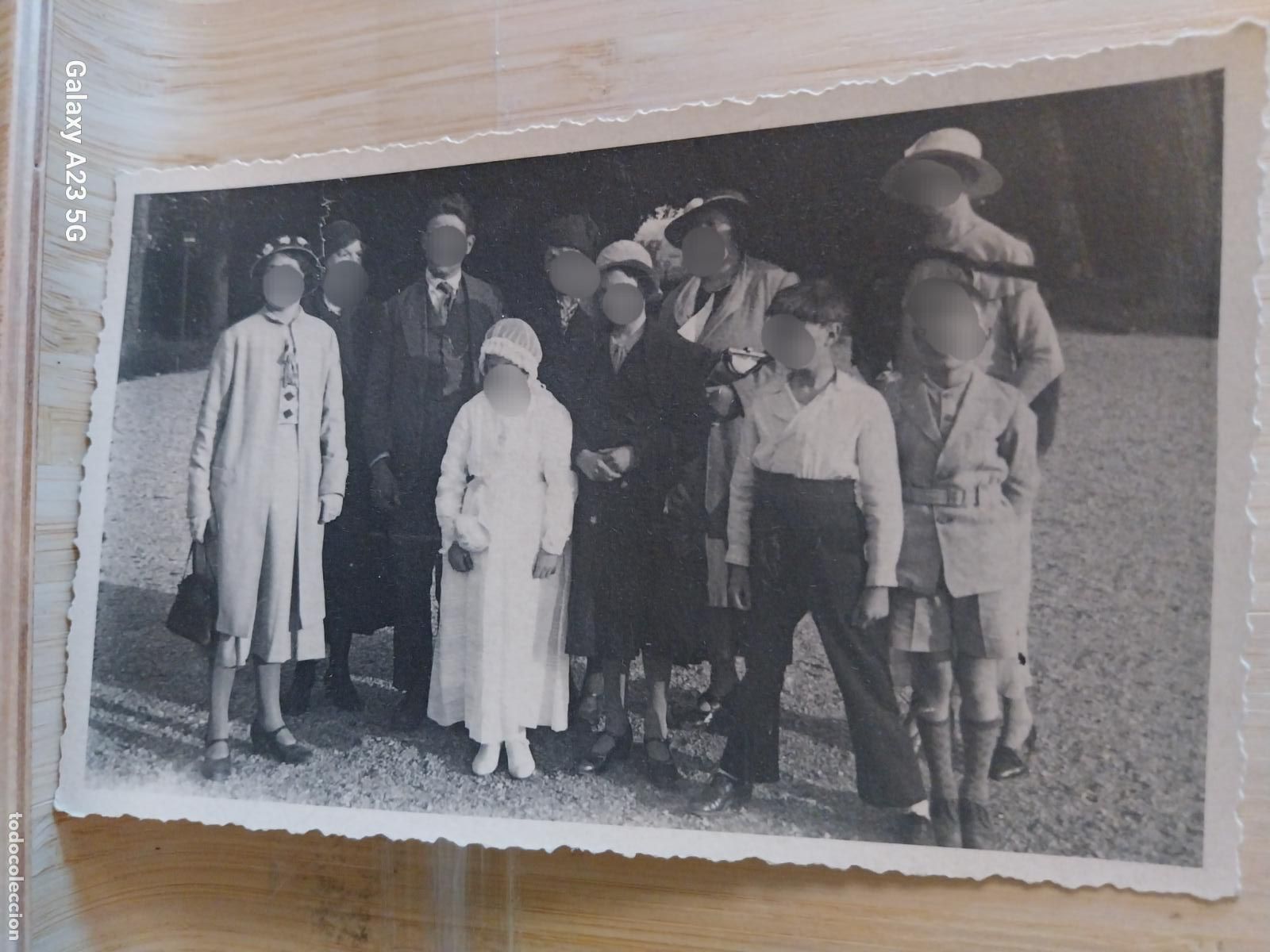 Fotograf&iacute;a antigua: COMUNION CELEBRACION 1920 APROX FOTO PARTICULAR DORSO POSTAL ESCRITO