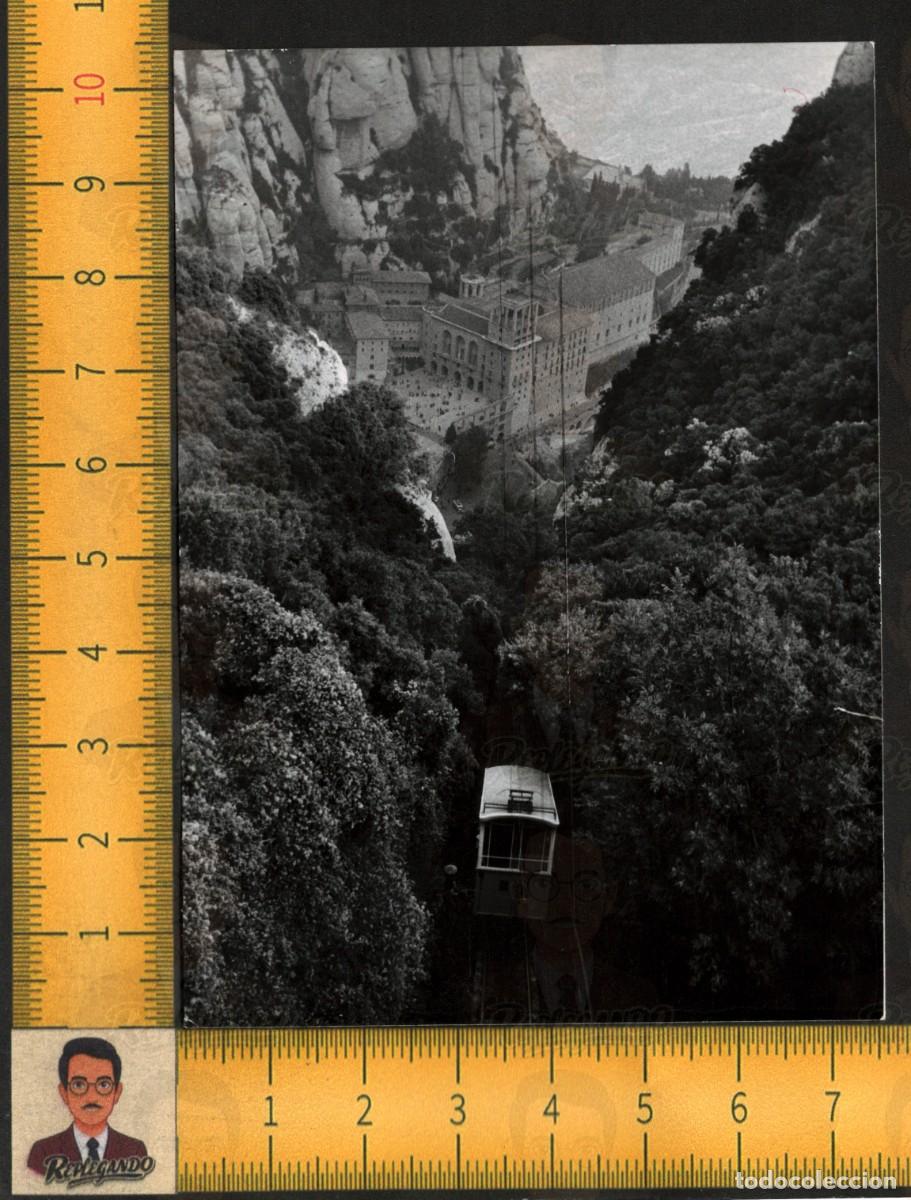 Fotograf&iacute;a antigua: MONTSERRAT (BARCELONA) : MONASTERIO ABAD&Iacute;A FUNICULAR VISTA PANOR&Aacute;MICA MONTA&Ntilde;A - FOTO ANTIGUA A&Ntilde;OS 50