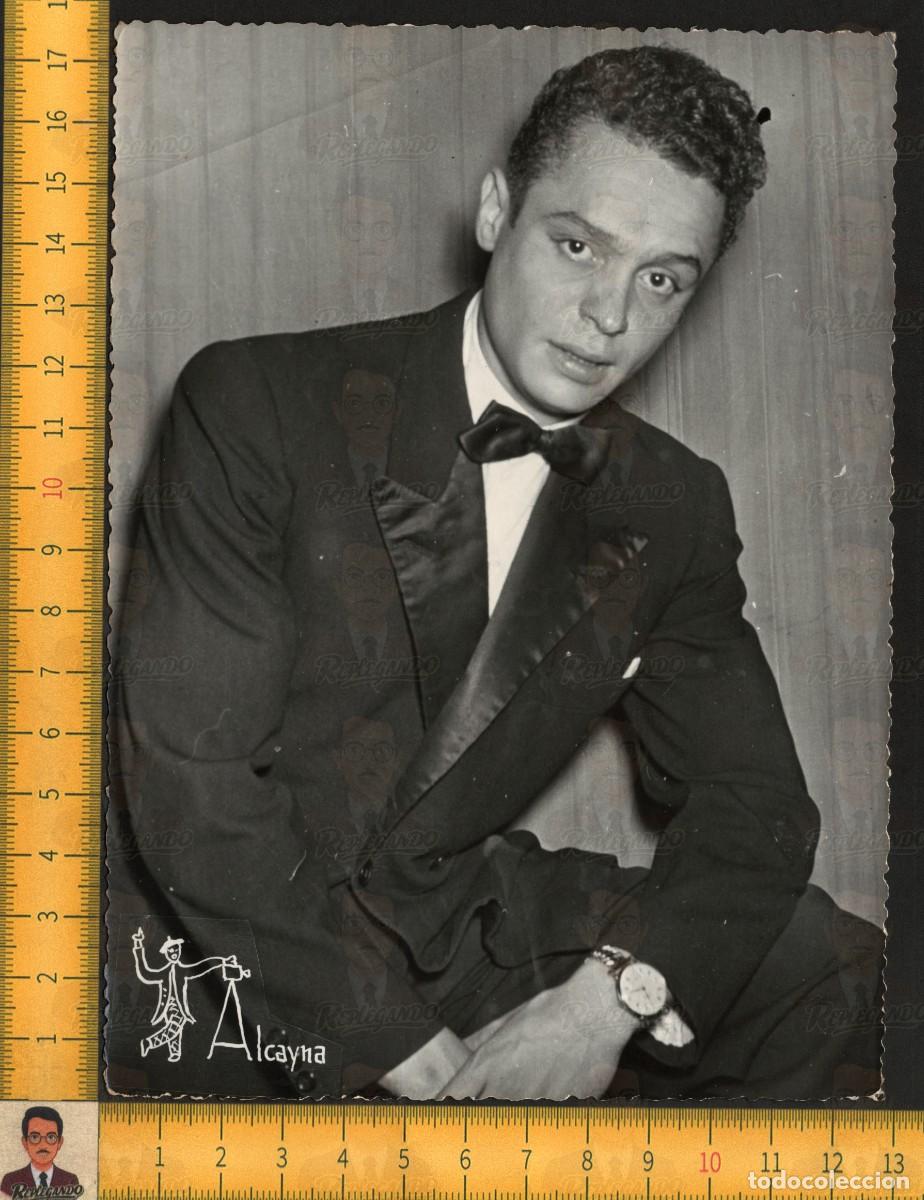 Fotograf&iacute;a antigua: RETRATO HOMBRE JOVEN GUAPO SEXY ESMOQUIN PAJARITA - FOTOGRAF&Iacute;A ANTIGUA ESTUDIO ALCAYNA LGTB A&Ntilde;OS 50