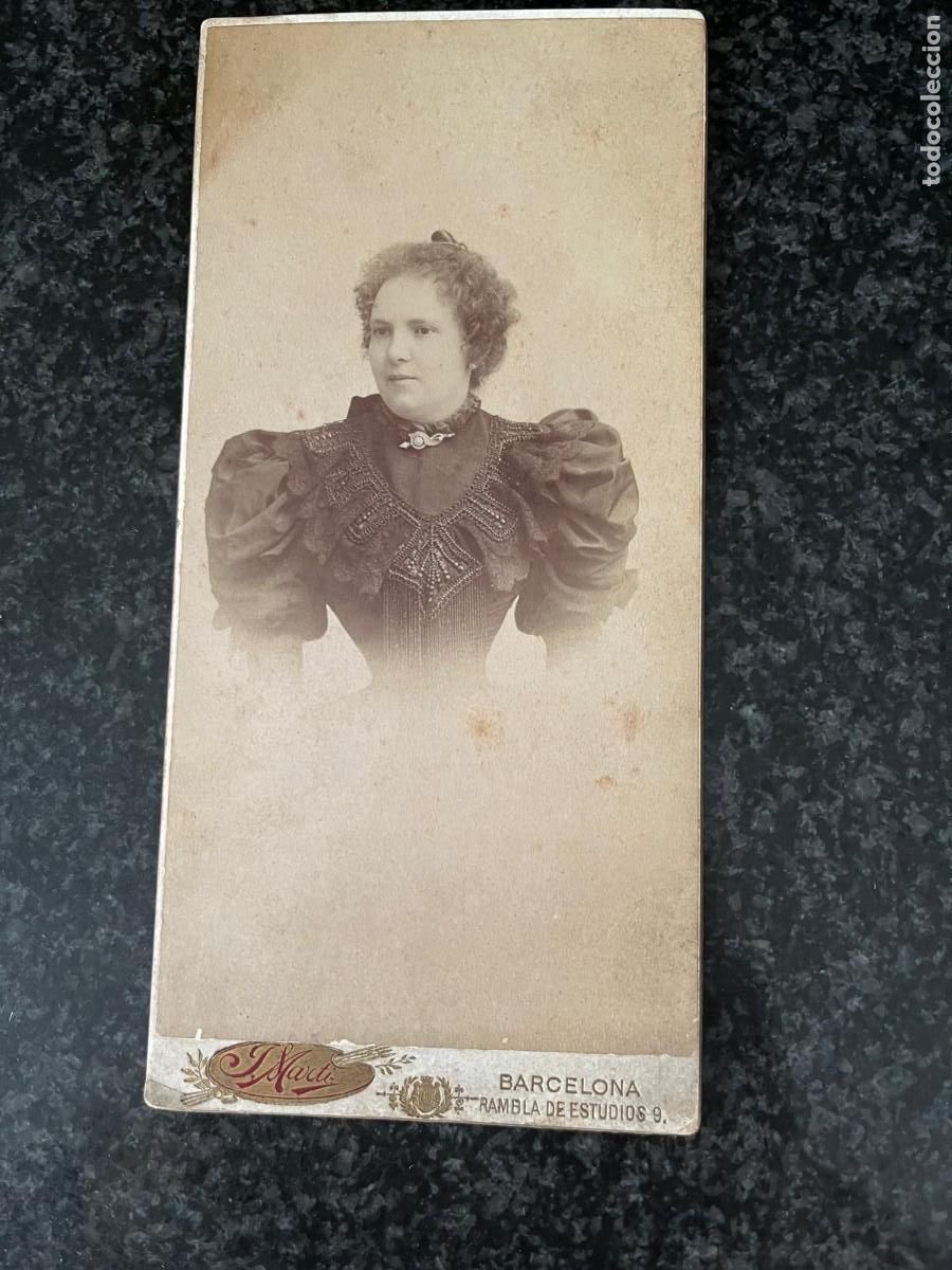 Fotograf&iacute;a antigua: foto se&ntilde;ora J. Marti Barcelona 9x20 ctms.