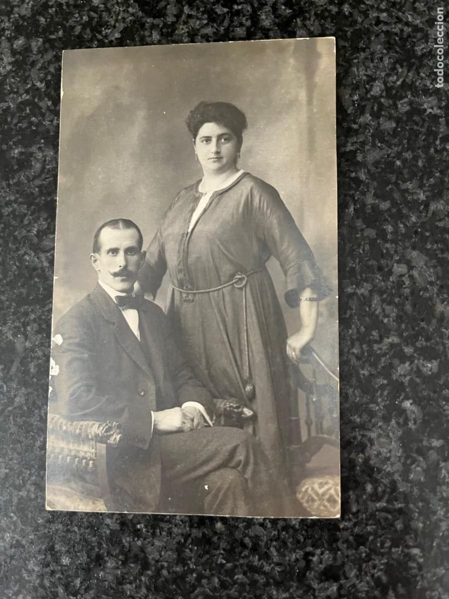 Fotograf&iacute;a antigua: postal pareja foto Marin&eacute; Barcelona sin circular