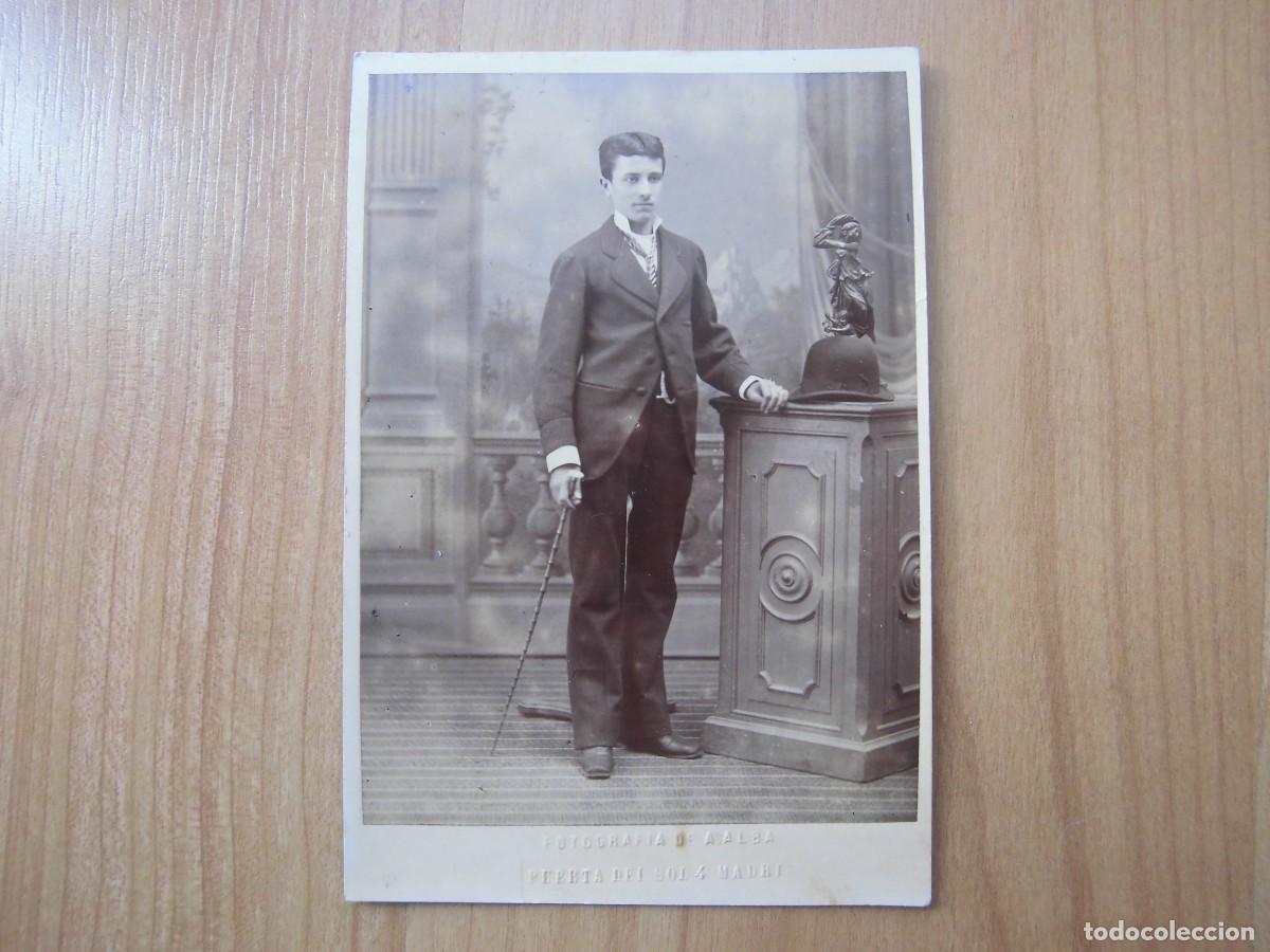 Fotograf&iacute;a antigua: FOTOGRAF&Iacute;A ANTIGUA RETRATO CABALLERO DE A. ALBA PUERTA DEL SOL 4 MADRID