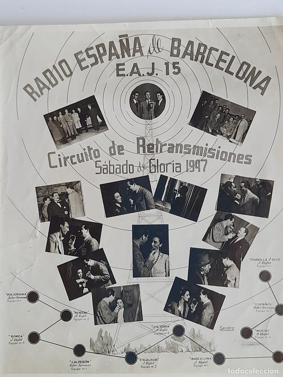 Fotograf&iacute;a antigua: FOTOGRAFIA E.A.J. 15 RADIO ESPA&Ntilde;A DE BARCELONA 1947
