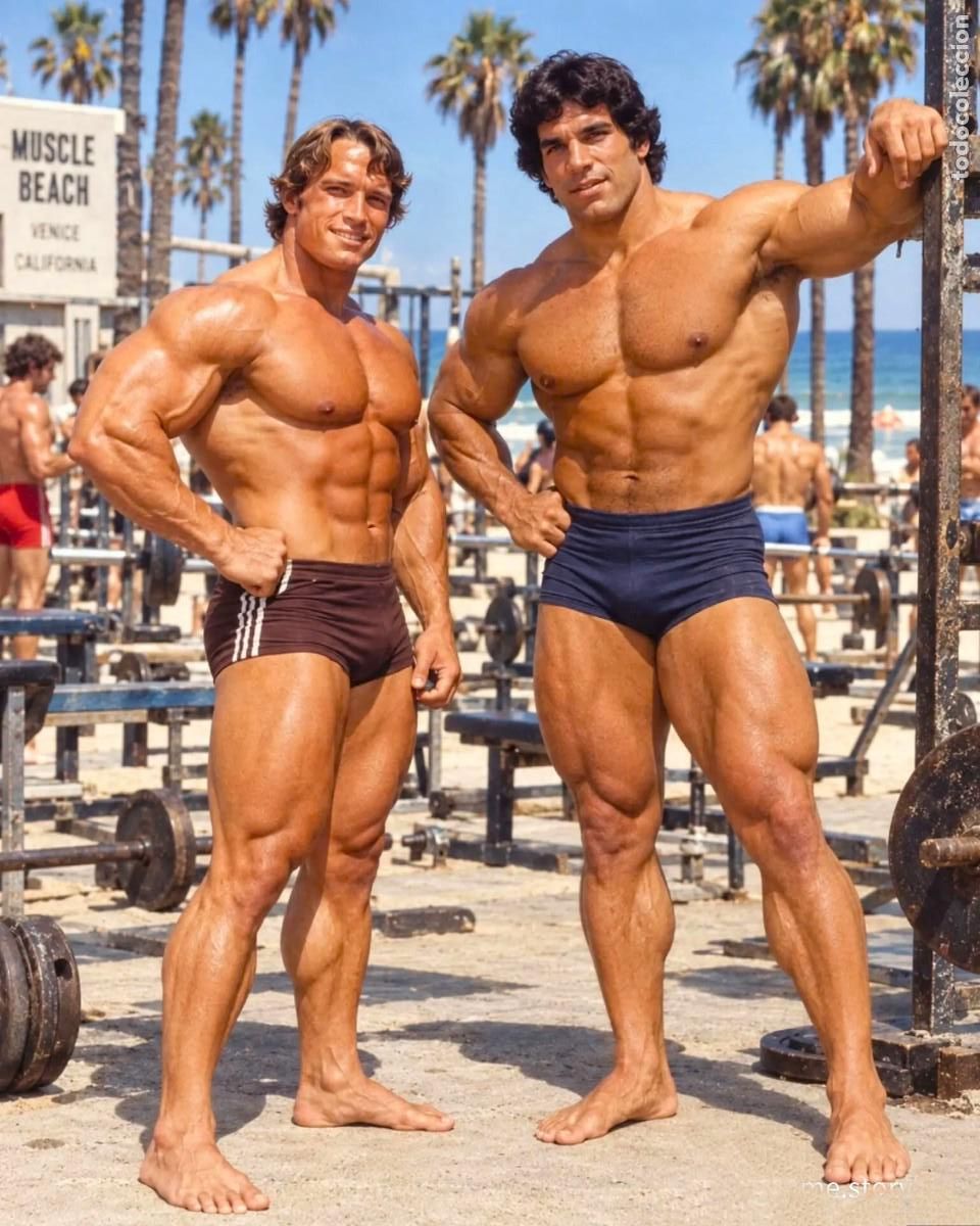 Fotograf&iacute;a antigua: ARNOLD SCHWARZENEGGER & LOU FERRIGNO. FOTOGRAFIA.
