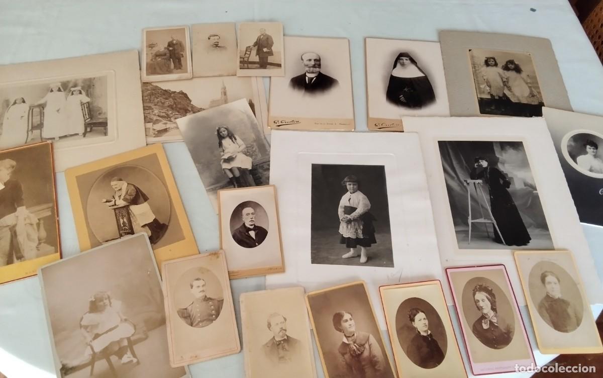 Fotograf&iacute;a antigua: 22 FOTOGRAFIAS ANTIGUAS TIPO RETRATO Y CARTES DE VISITE