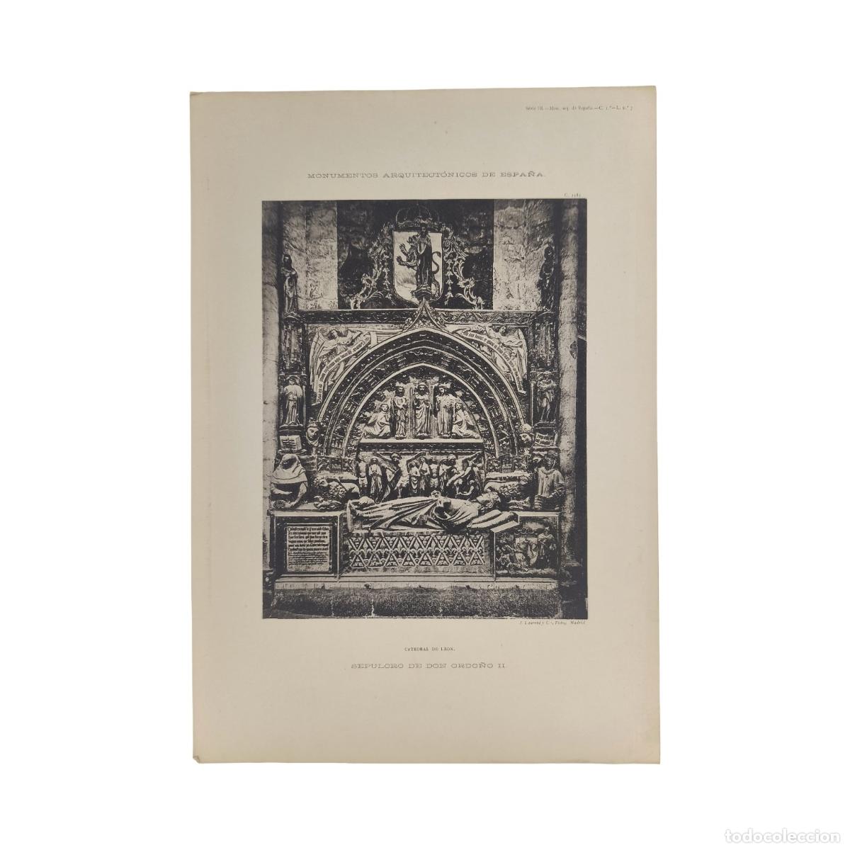 Fotograf&iacute;a antigua: L&Aacute;MINA ANTIGUA - MONUMENTOS ARQUITECT&Oacute;NICOS DE ESPA&Ntilde;A: SEPULCRO DE DON ORDO&Ntilde;O II (CATEDRAL DE LE&Oacute;N)