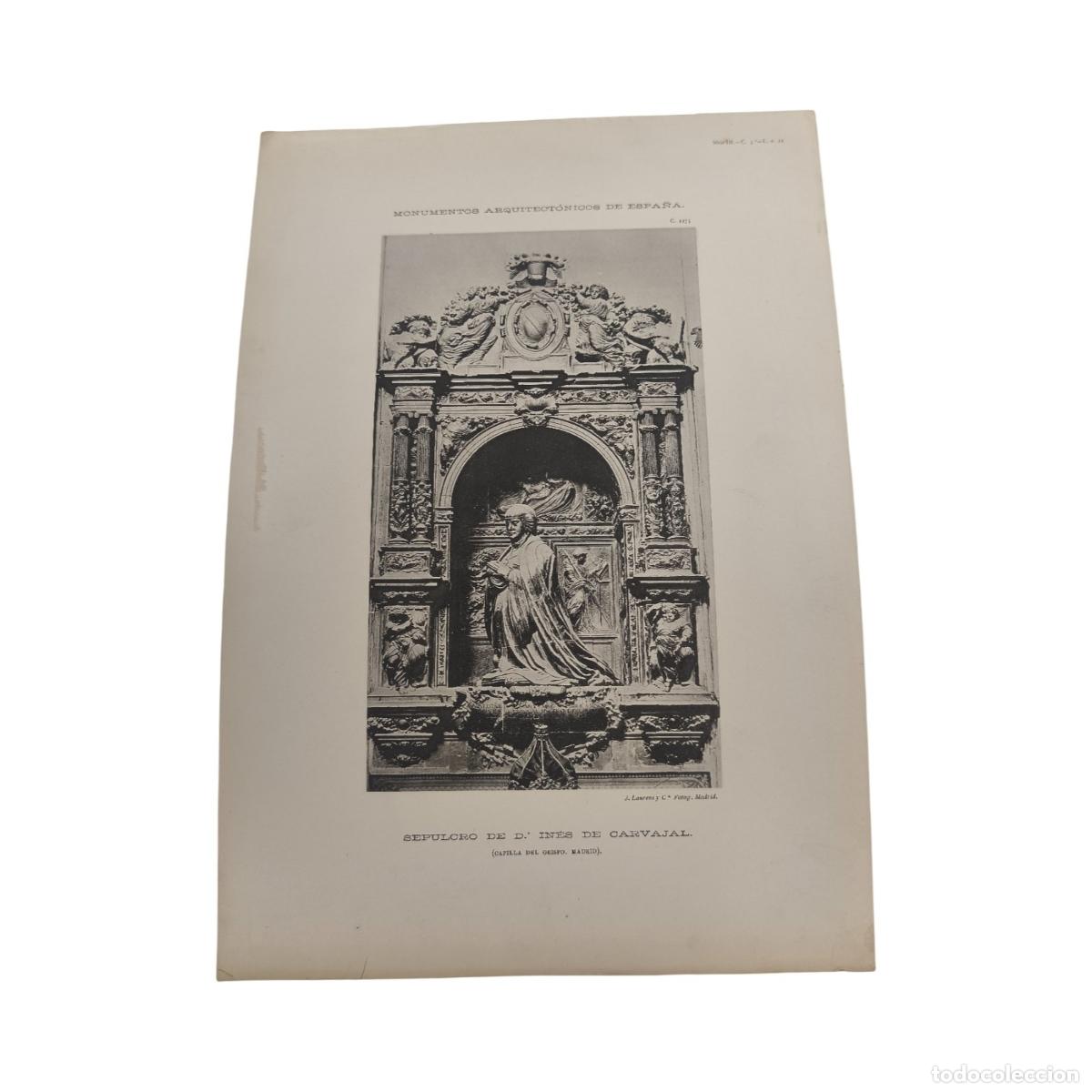 Fotograf&iacute;a antigua: L&Aacute;MINA ANTIGUA - MONUMENTOS ARQUITECT&Oacute;NICOS DE ESPA&Ntilde;A: SEPULCRO DE D.&ordf; IN&Eacute;S DE CARVAJAL (CAPILLA DEL